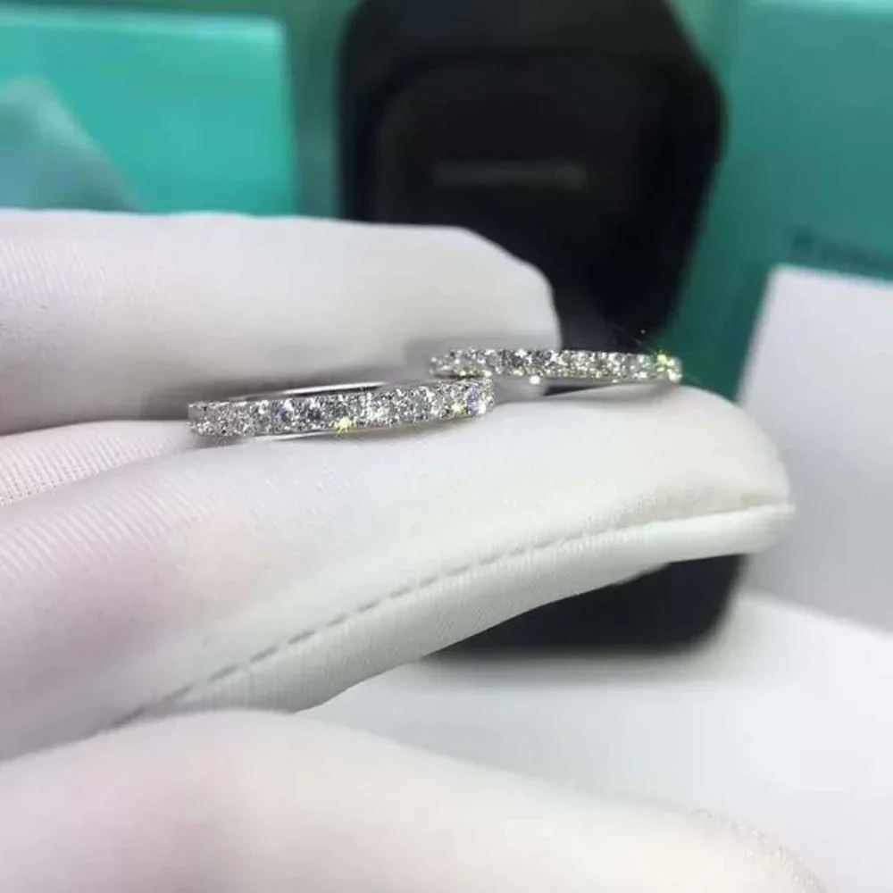 COPY - COPY - *18K White Gold Diamond Eternity Stackable Ring